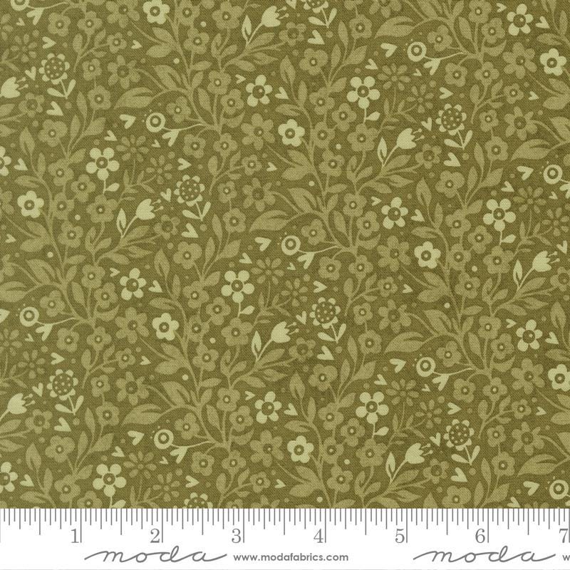Fieldrush 5" Charm Pack, Moda 30780PP, 5" Precut Wildflowers Floral Charm Fabric Squares, BasicGrey