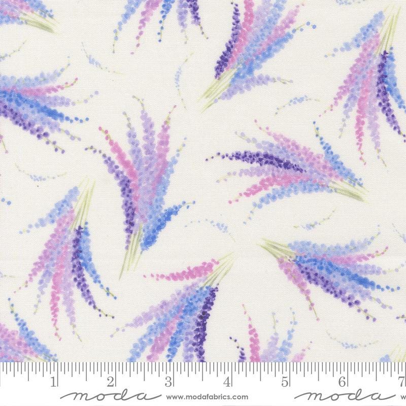 Delphinium Jelly Roll, Moda 24650JR, 2.5" Precut Pink Blue Lavender Floral Quilt Fabric Strips, Janet Clare