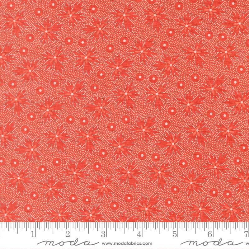 Summer's End Jelly Roll, Moda 35430JR, 2.5" Green Orange Red Pink Precut Floral Fabric Strips, Fig Tree and Co