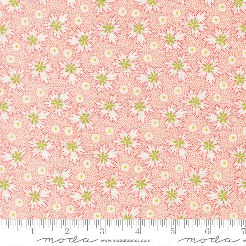 Summer's End Jelly Roll, Moda 35430JR, 2.5" Green Orange Red Pink Precut Floral Fabric Strips, Fig Tree and Co