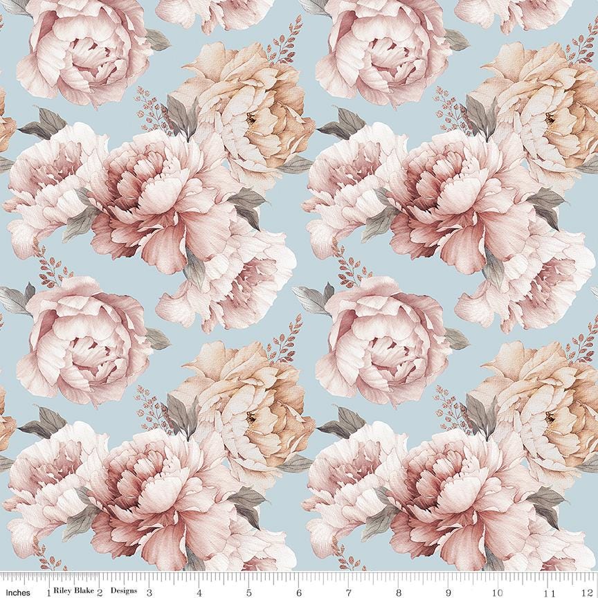 Daybreak on the Prairie 5" Stacker, Riley Blake 5-17680-42, 5" Precut Pink Blue Purple Pastel Floral Fabric Squares, Gilbert, Modern Prairie