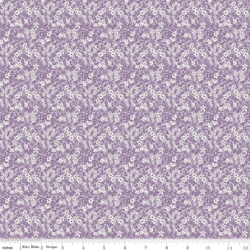 Daybreak on the Prairie 5" Stacker, Riley Blake 5-17680-42, 5" Precut Pink Blue Purple Pastel Floral Fabric Squares, Gilbert, Modern Prairie