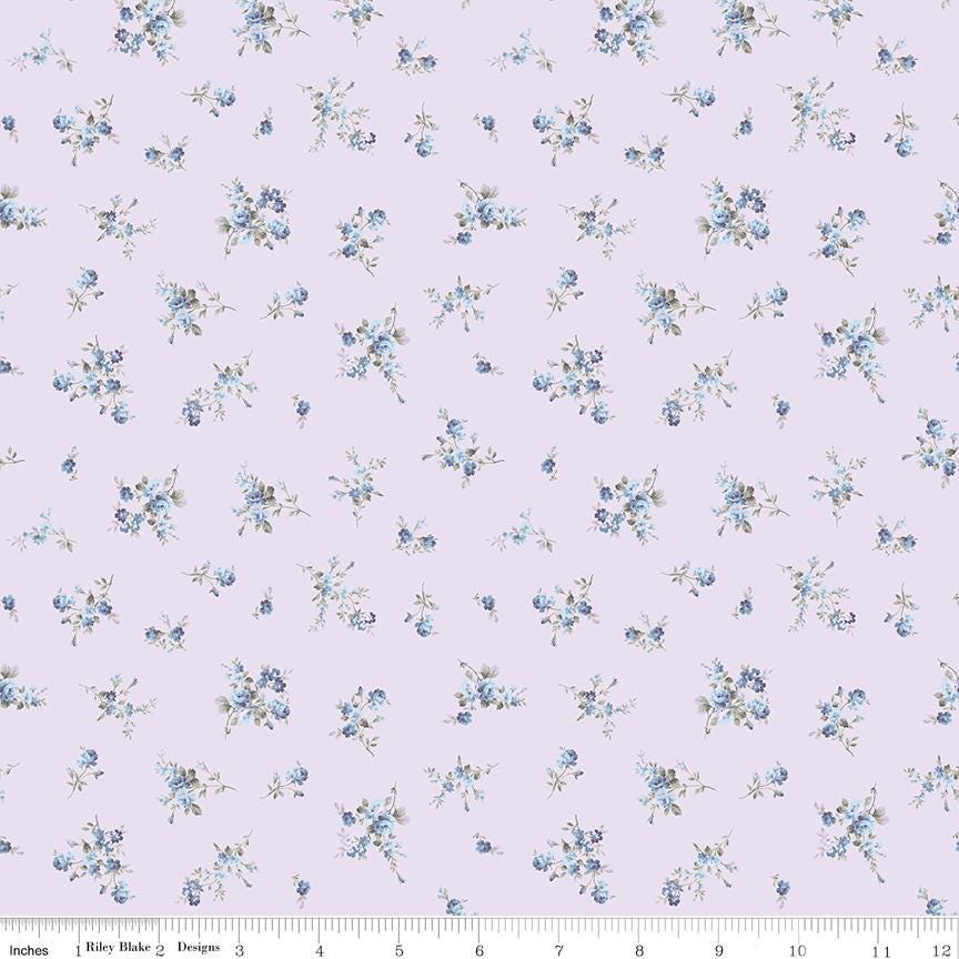 Daybreak on the Prairie 5" Stacker, Riley Blake 5-17680-42, 5" Precut Pink Blue Purple Pastel Floral Fabric Squares, Gilbert, Modern Prairie
