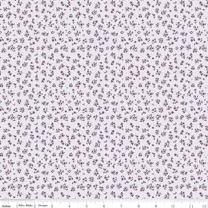 Daybreak on the Prairie 5" Stacker, Riley Blake 5-17680-42, 5" Precut Pink Blue Purple Pastel Floral Fabric Squares, Gilbert, Modern Prairie