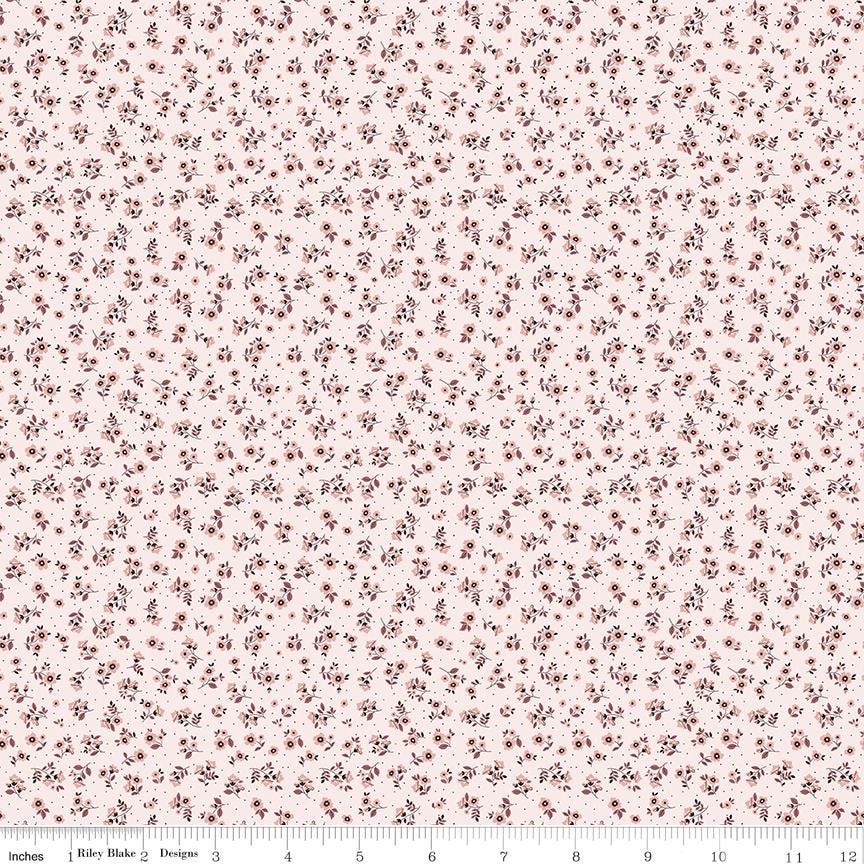Daybreak on the Prairie 5" Stacker, Riley Blake 5-17680-42, 5" Precut Pink Blue Purple Pastel Floral Fabric Squares, Gilbert, Modern Prairie