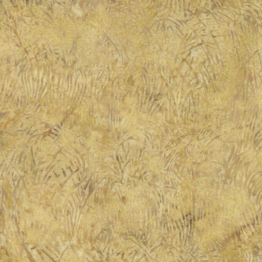 Fall Gatherings - Tan Beige Grass Batik Fabric, Island Batik 122338267 Gold Ochre, Tan Brown Batik Blender Fabric, By the Yard