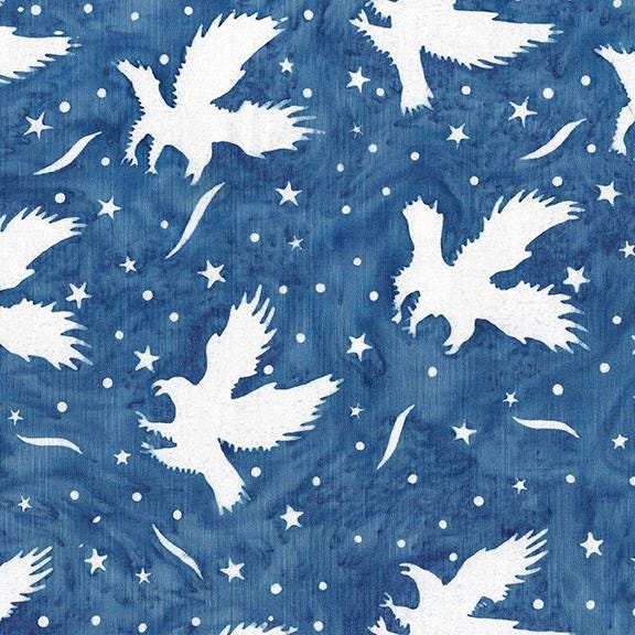Jubilee 10" Stack, Island Batik, 10" Precut Patriotic Layer Cake Quilt Fabric Squares, Red White Blue Batiks