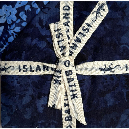 Countryside Charm 5" Stamp, Island Batik, 5" Precut Blue Yellow Batik Fabric Charm Pack Quilt Squares