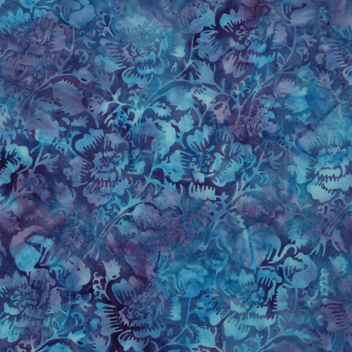 Springtime Bouquet 5" Stamp, Island Batik, 5" Precut Blue Green Pink Purple Floral Batik Fabric Charm Pack Quilt Squares