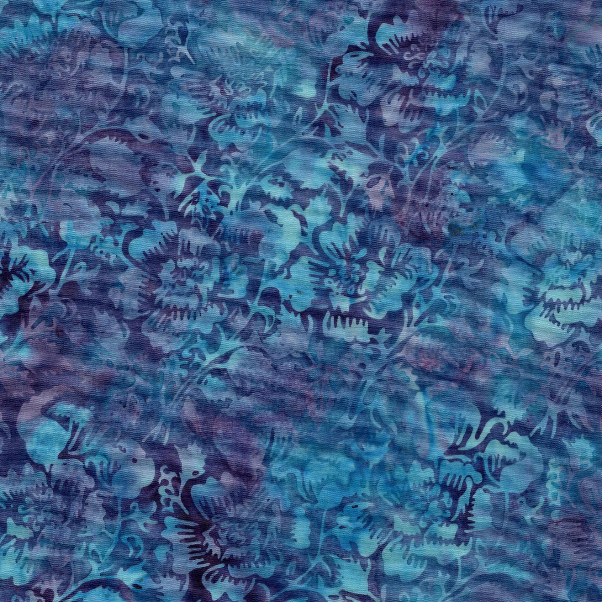 Springtime Bouquet 5" Stamp, Island Batik, 5" Precut Blue Green Pink Purple Floral Batik Fabric Charm Pack Quilt Squares