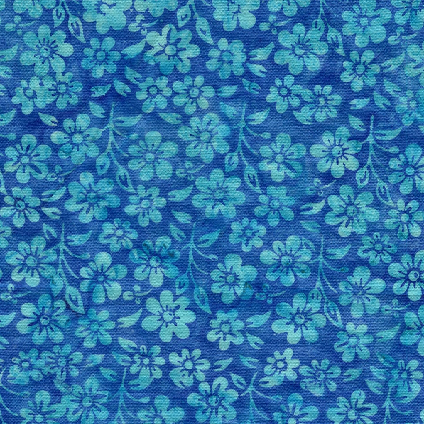 Springtime Bouquet 5" Stamp, Island Batik, 5" Precut Blue Green Pink Purple Floral Batik Fabric Charm Pack Quilt Squares