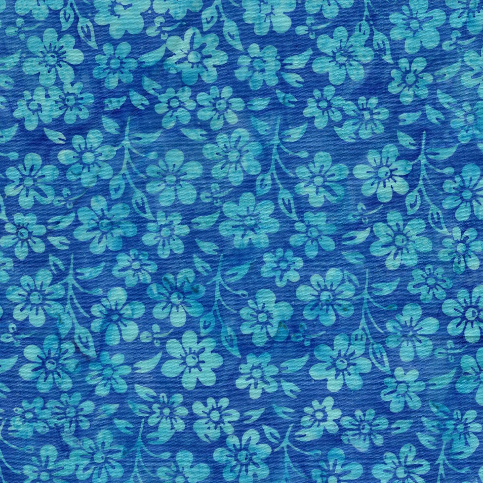Springtime Bouquet 5" Stamp, Island Batik, 5" Precut Blue Green Pink Purple Floral Batik Fabric Charm Pack Quilt Squares