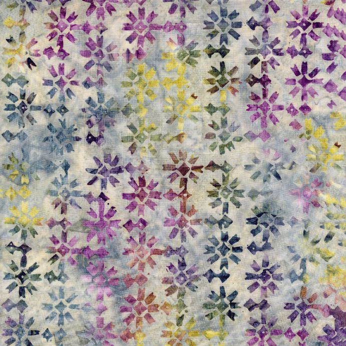 Tonga Mermaid Batik 5" Squares, Timeless Treasures Treat-Mini42 Blossom, 5" Precut Teal Turquoise Lavender Batik Charm Pack Squares