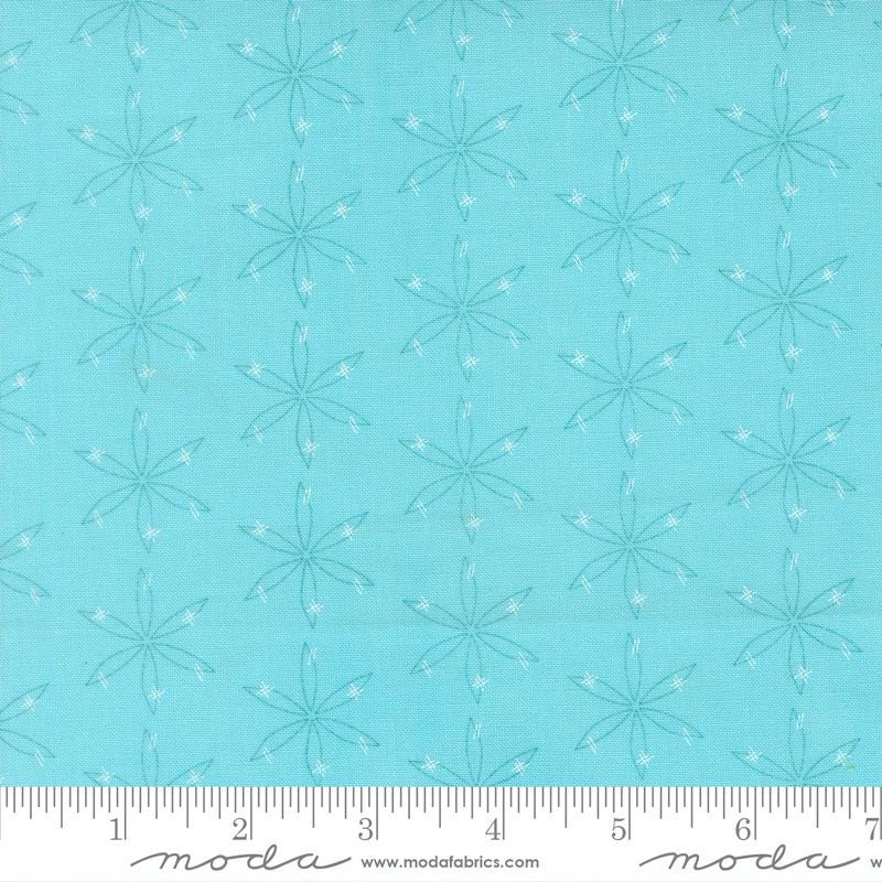Honeyed Horizon - Sky Blue Geometric Fabric, Moda 47014 19 Sky, Pastel Blue Geometric Blender Fabric, Anguiano, By the Yard