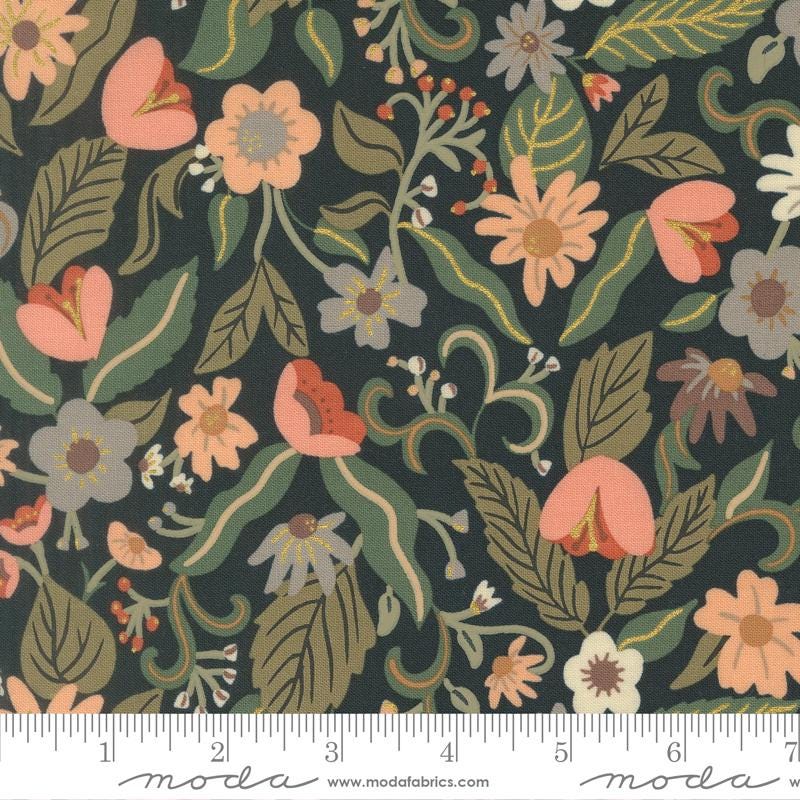 Sunlit Ruins 2.5" Jelly Roll, Moda 38160JR, 2.5" Precut Cream Brown Gray Green Blue Plum Floral Quilt Fabric Strips, Jessica Rose