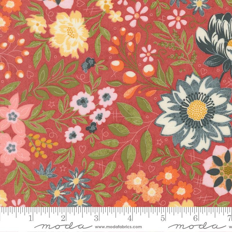 Fieldrush 10" Layer Cake, Moda 30780LC, 10" Precut Wildflowers Floral Layer Cake Fabric Squares, BasicGrey