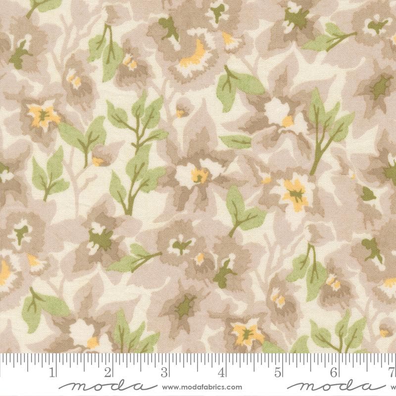 Fieldrush 5" Charm Pack, Moda 30780PP, 5" Precut Wildflowers Floral Charm Fabric Squares, BasicGrey