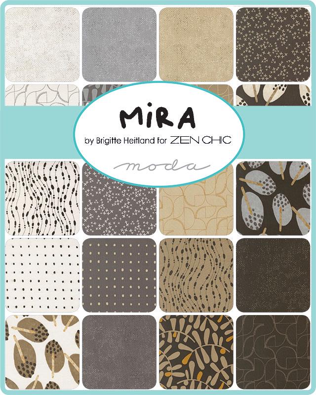Mira 5" Charm Pack, Moda 11670PP, 5" Precut Modern Brown Beige Gray Cream Quilt Charm Fabric Squares, Zen Chic