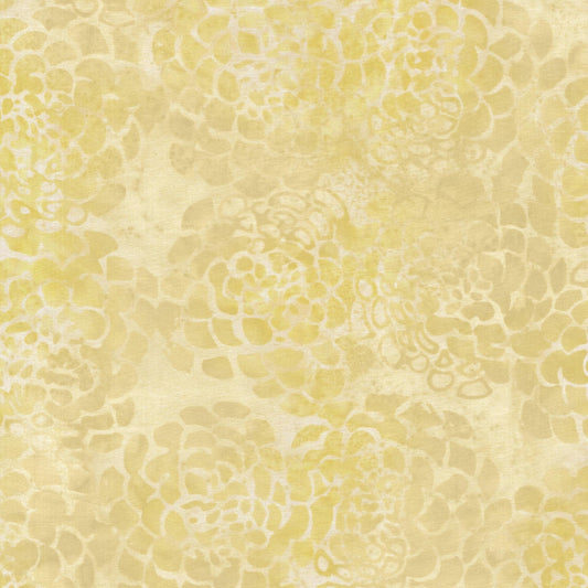 Full Bloom - Cream Taupe Peonies Tonal Batik Fabric, Island Batik 721403015 Tan, Neutral Beige Batik Blender Fabric, By the Yard