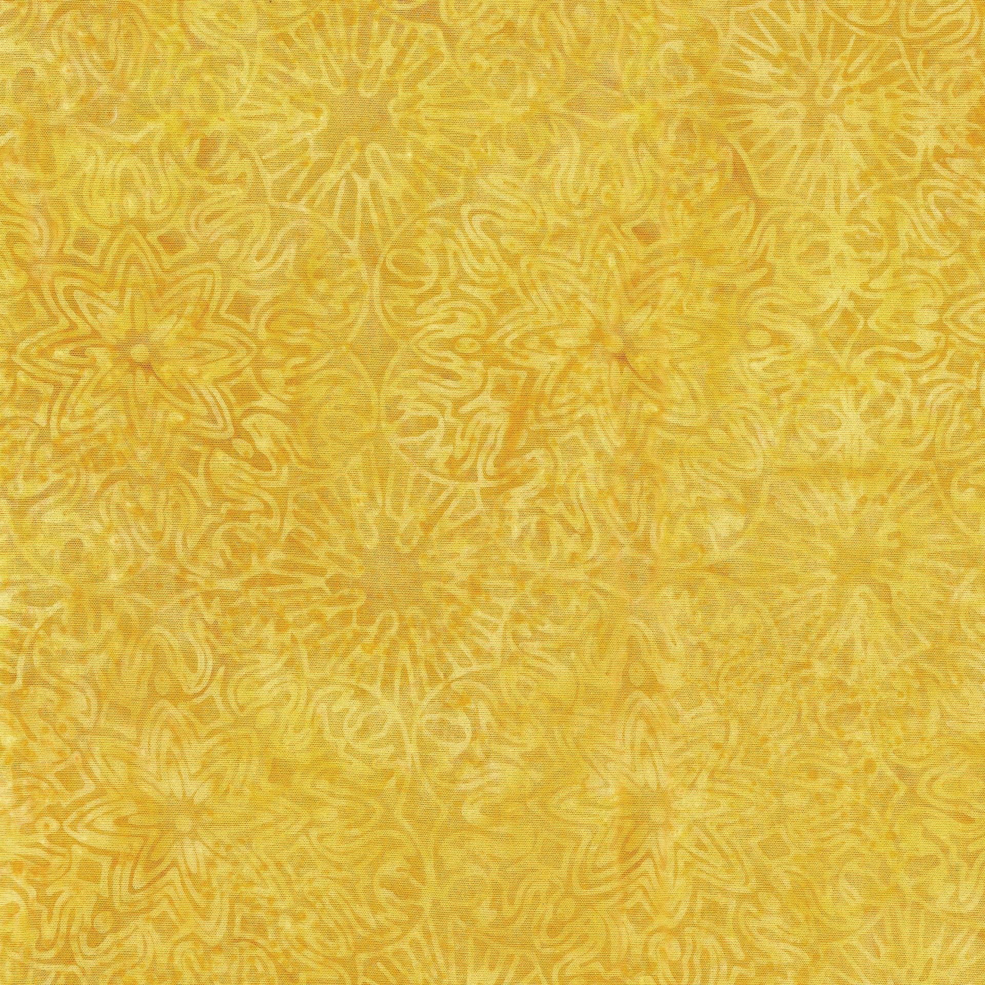 Prisms - Yellow Mandala Flower Batik Fabric, Island Batik 122358240 Yellow Cornmeal, Yellow Tonal Batik Blender Fabric, By the Yard