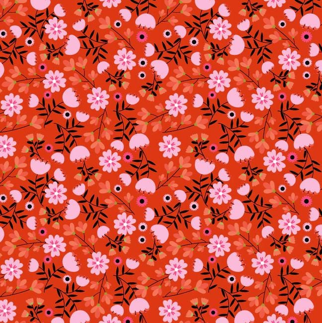 Not Scary Halloween 5" Charm Squares, Poppie Cotton NT26520, 5" Precut Pink Orange Black Green White Halloween Fabric Squares