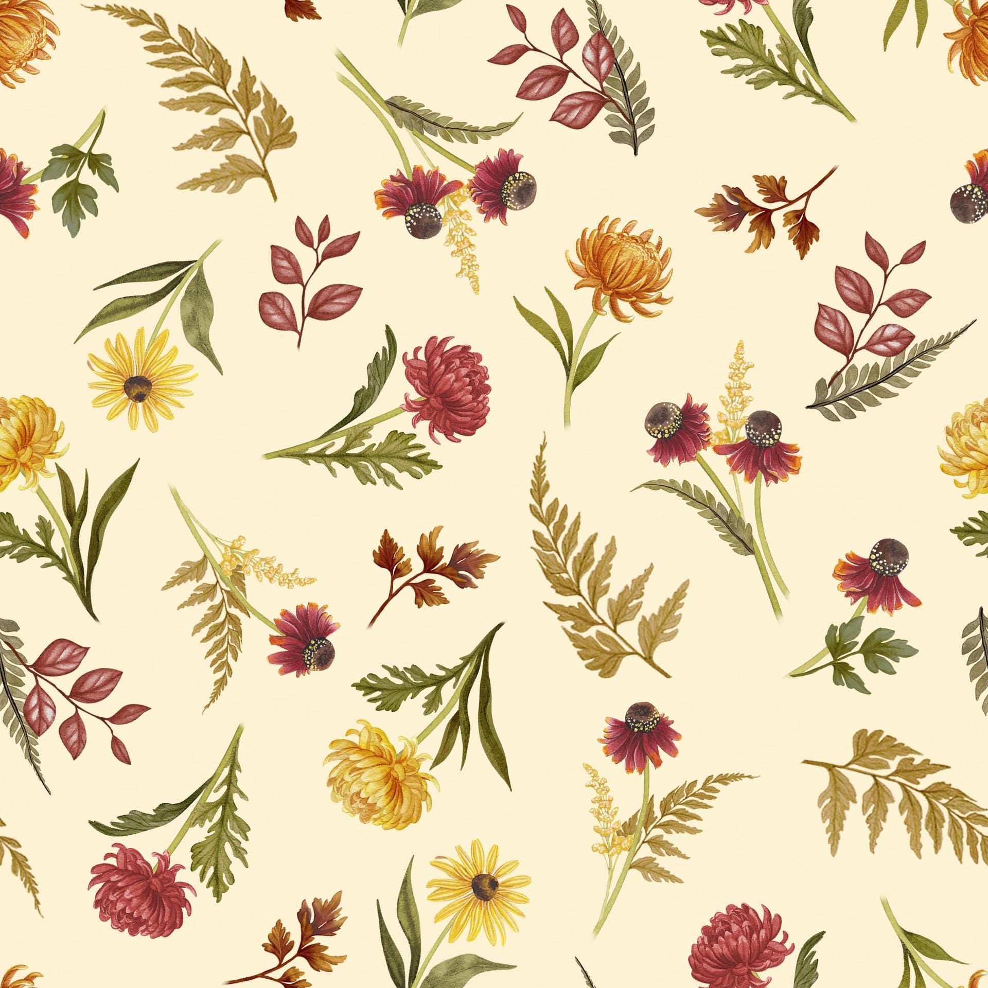 Monarch Meadow 5" Charm Squares, White Owl Fabrics MONARCHMEADOW-05, 5" Precut Monarch Butterfly Butterflies Floral Quilt Fabric Squares