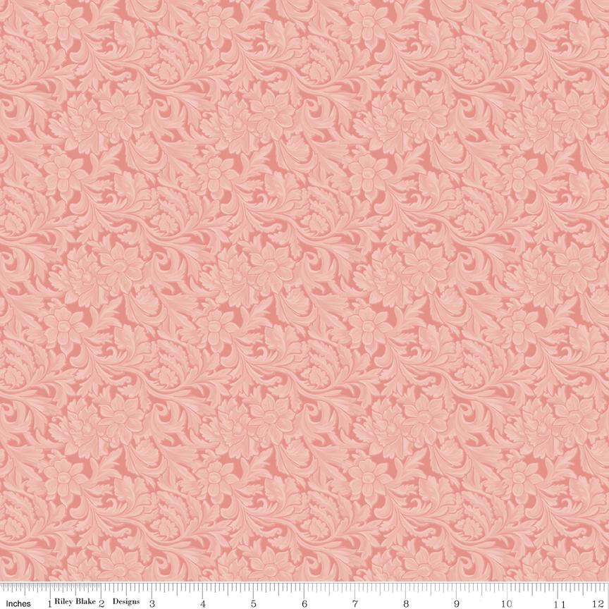 Cowgirl 10" Stacker, Riley Blake 10-17480-42, Pink Blue Brown Yellow Western Floral Highland Cows Boots Quilt Fabric Squares, Echo Park