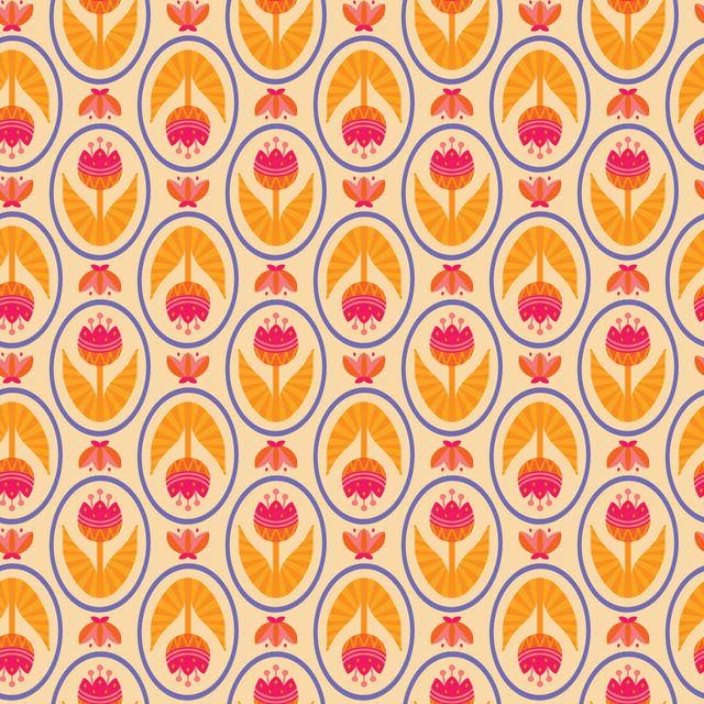 Blooming Garden 5" Fabric Squares, Cloud9 Fabrics 600501-X, 5" Precut Purple Orange Pink Blue Floral Quilt Fabric Squares