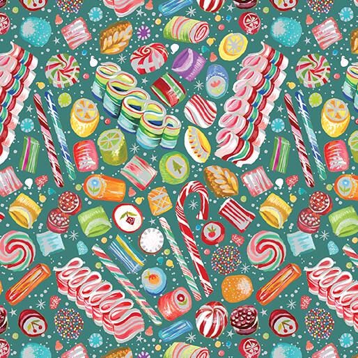 Magical Season 10" Fabric Squares, Benartex MGS10PK, Precut 10" Iconic Christmas Xmas Layer Cake Fabric Squares, Katie Daisy