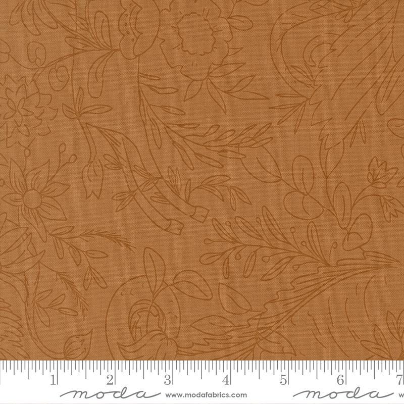Sunlit Ruins 2.5" Jelly Roll, Moda 38160JR, 2.5" Precut Cream Brown Gray Green Blue Plum Floral Quilt Fabric Strips, Jessica Rose