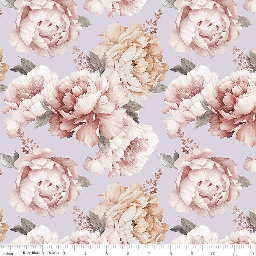 Daybreak on the Prairie Rolie Polie, Riley Blake RP-17680-40, 2.5" Precut Pink Purple Blue Floral Fabric Strip Roll, Melissa Gilbert