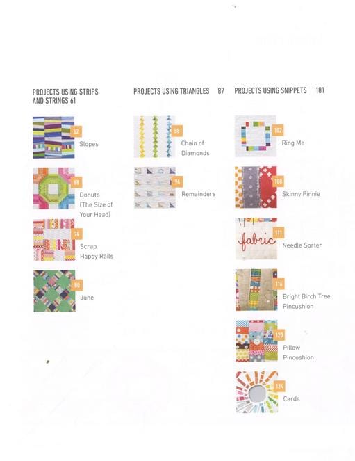 No Scrap Left Behind Quilt Pattern Book, Stash Books 11196CT, Use Scraps of All Sizes with 16 Quilt Projects, Amanda Jean Nyberg