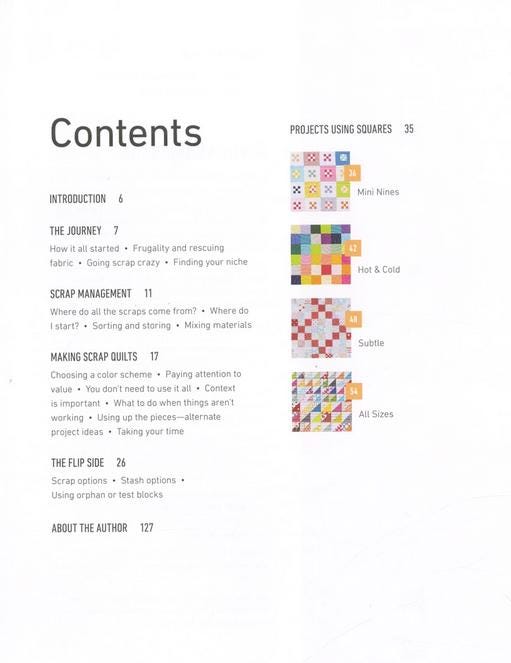 No Scrap Left Behind Quilt Pattern Book, Stash Books 11196CT, Use Scraps of All Sizes with 16 Quilt Projects, Amanda Jean Nyberg