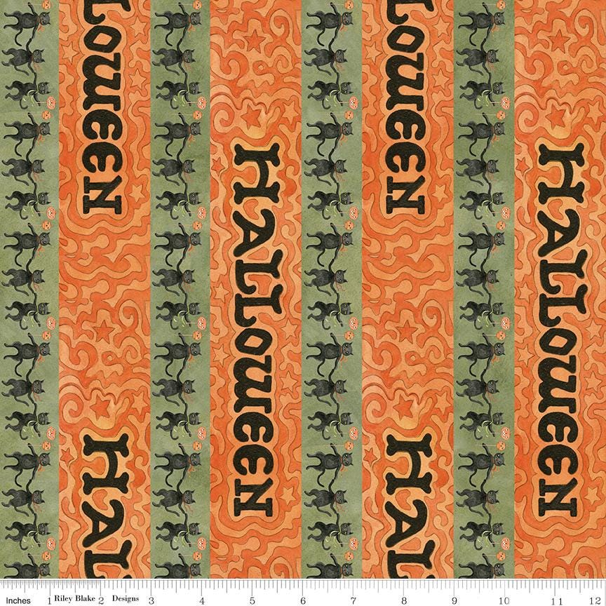 Spooky Rolie Polie Jelly Roll, Riley Blake RP-17570-40, Precut 2.5" Halloween Fabric Strips, Teresa Kogut