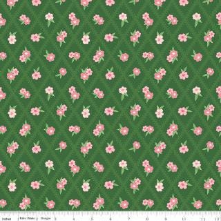 Correspondence 5" Stacker, Riley Blake 5-17560-42, 5" Precut Blue Green Pink Floral Fabric Squares, Beverly McCullough