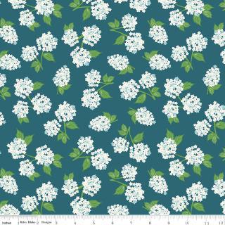 Correspondence 5" Stacker, Riley Blake 5-17560-42, 5" Precut Blue Green Pink Floral Fabric Squares, Beverly McCullough
