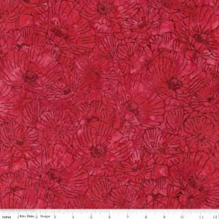 Expressions Batiks Poppy Seeds 5" Stacker, Riley Blake 5-23595-42, 5" Precut Pink Orange Teal Brown Batik Fabric Squares
