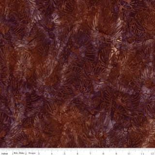 Expressions Batiks Poppy Seeds 5" Stacker, Riley Blake 5-23595-42, 5" Precut Pink Orange Teal Brown Batik Fabric Squares