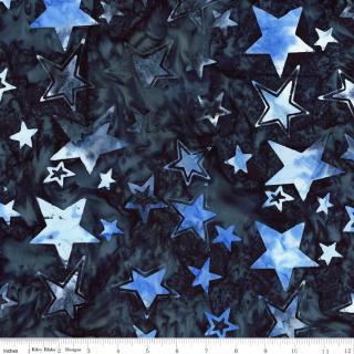 Expressions Batiks Stars and Stitches 5" Stacker, Riley Blake 5-23627-42, 5" Precut Patriotic Batik Fabric Squares