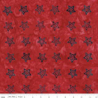 Expressions Batiks Stars and Stitches 5" Stacker, Riley Blake 5-23627-42, 5" Precut Patriotic Batik Fabric Squares