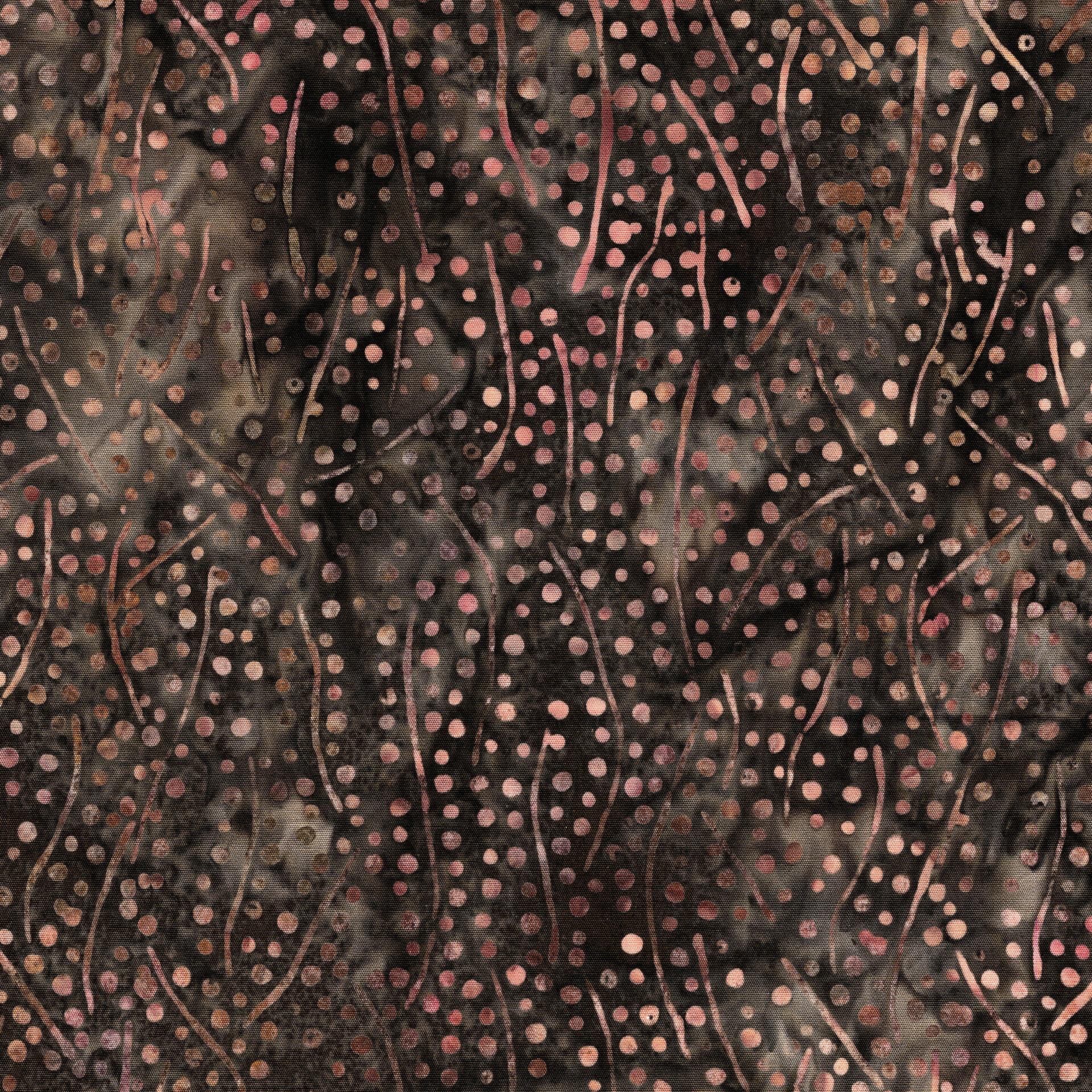 Dotmania Stack, Island Batik, 10" Precut Green Brown Beige Batik Layer Cake Fabric Squares