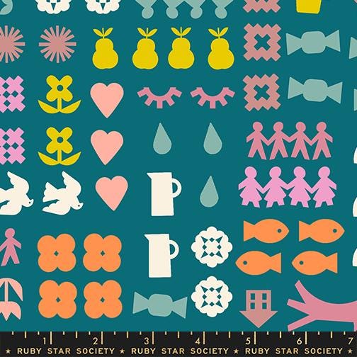 Paper Cuts 2 2.5" Mini Charm Pack, Moda RS1107MC, 2.5" Precut Modern Multicolored Quilt Fabric Squares, Ruby Star Society, Rashida Hale