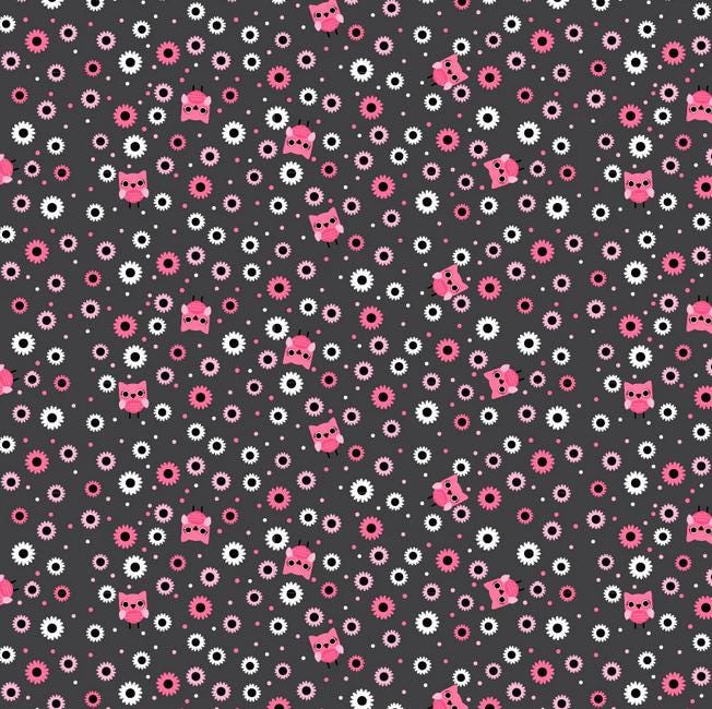 Not Scary Halloween 5" Charm Squares, Poppie Cotton NT26520, 5" Precut Pink Orange Black Green White Halloween Fabric Squares