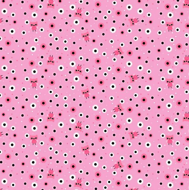 Not Scary Halloween 5" Charm Squares, Poppie Cotton NT26520, 5" Precut Pink Orange Black Green White Halloween Fabric Squares