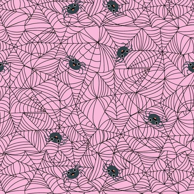 Not Scary Halloween 5" Charm Squares, Poppie Cotton NT26520, 5" Precut Pink Orange Black Green White Halloween Fabric Squares