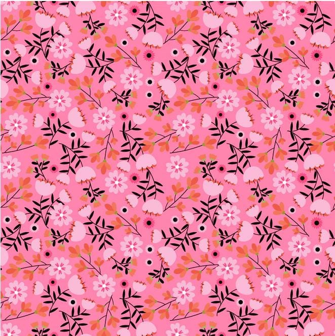 Not Scary Halloween 5" Charm Squares, Poppie Cotton NT26520, 5" Precut Pink Orange Black Green White Halloween Fabric Squares