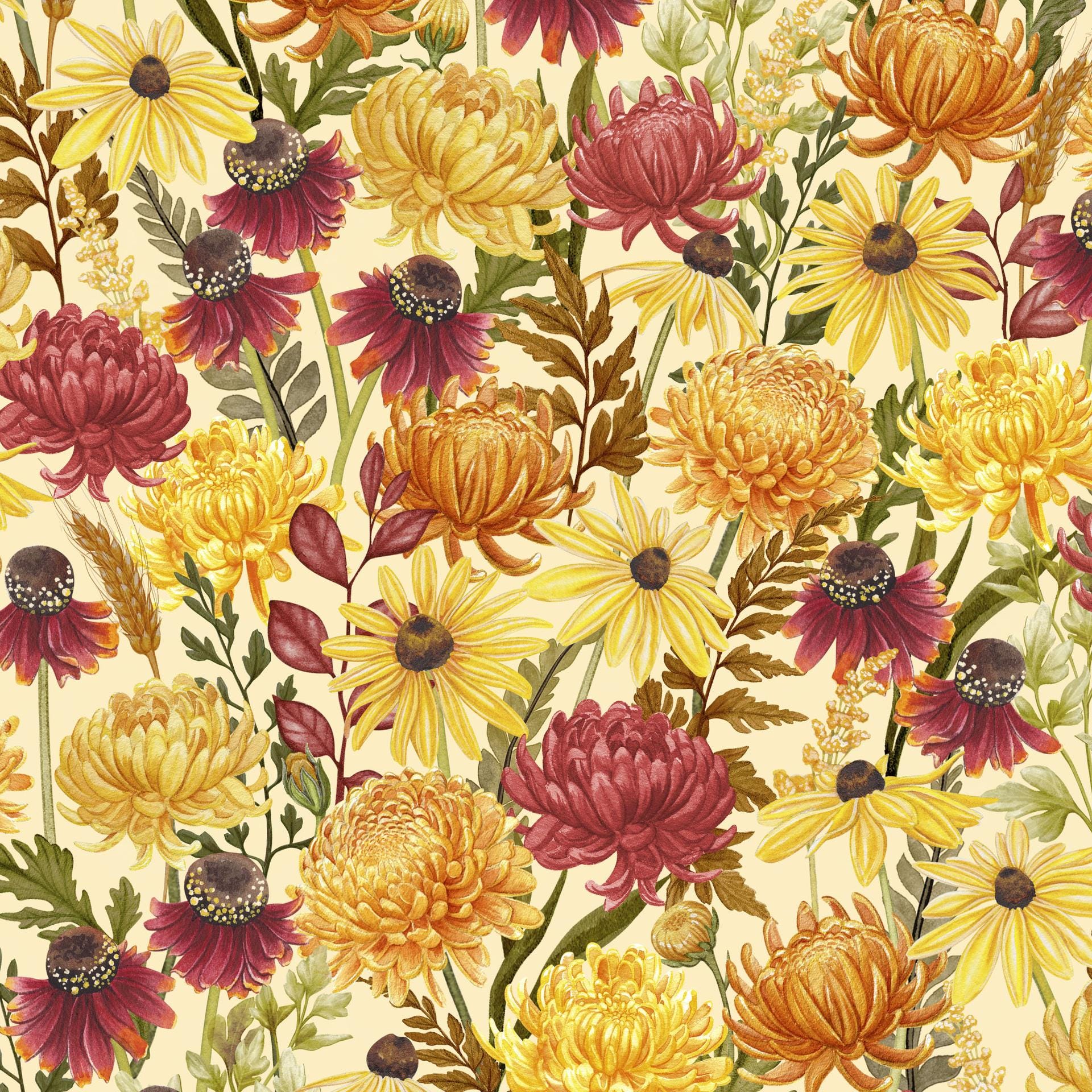 Monarch Meadow 5" Charm Squares, White Owl Fabrics MONARCHMEADOW-05, 5" Precut Monarch Butterfly Butterflies Floral Quilt Fabric Squares