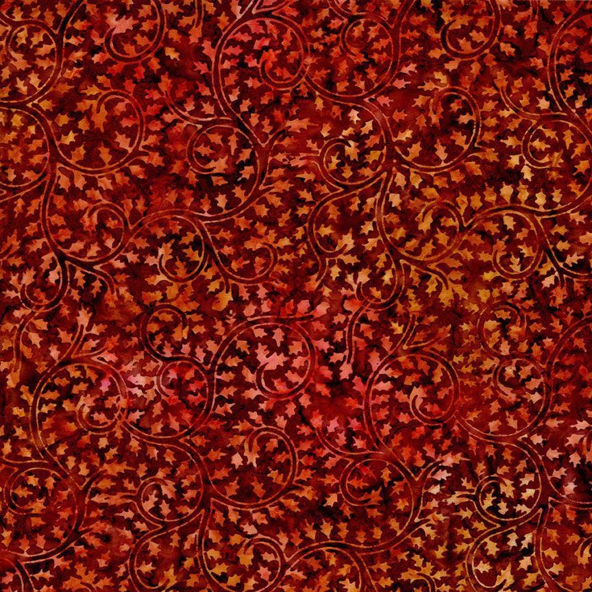 Ember 2.5" Strips, Timeless Treasures Treat-Strip40 Ember, 2.5" Precut Autumn Fall Rust Green Gold Brown Jelly Roll Batik Fabric Strip Roll