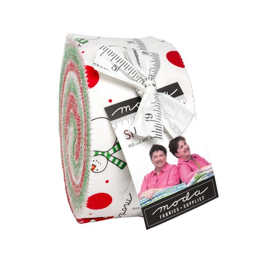 Snow Time Jelly Roll, Moda 22500JR, 2.5" Precut Christmas Xmas Jelly Roll Fabric Strips, Me and My Sister