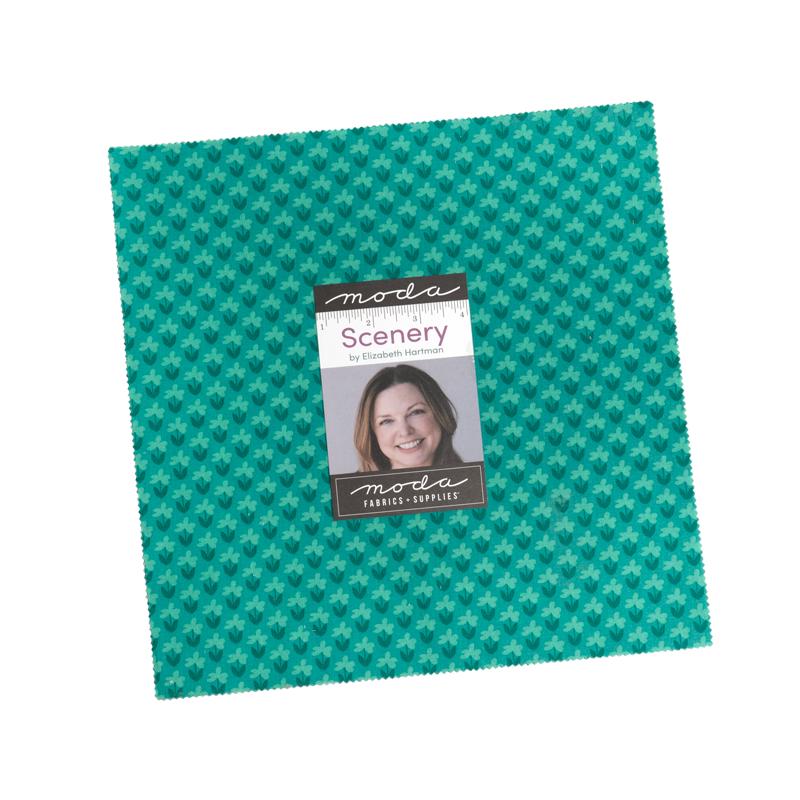 Scenery 10" Layer Cake, Moda 51270LC, 10" Precut Rainbow Colors Low Volume Fabric Squares, Elizabeth Hartman Fabric